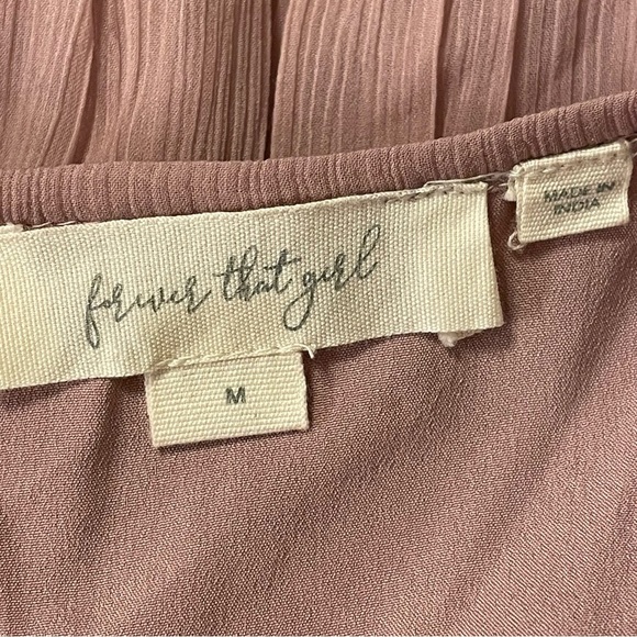 FOREVER THAT GIRL by ANTHROPOLOGIE NWOT Smocked Ruffle Blouse in Lilac - Picture 6 of 9